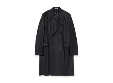AURALEE Light Melton Chesterfield Coat "Dark Charcoal"