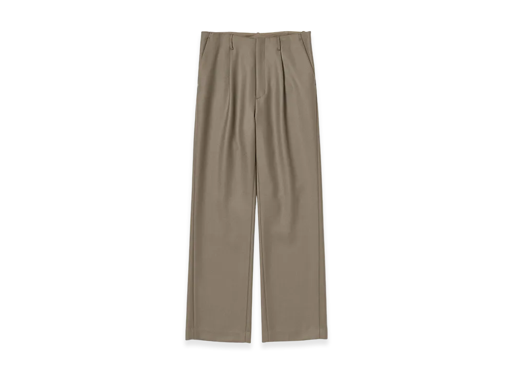 AURALEE Light Melton One-Tuck Slacks 