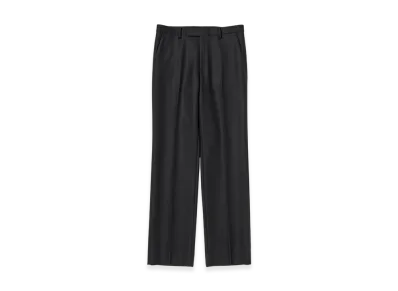 AURALEE Light Melton Narrow Slacks "Dark Charcoal"