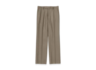 AURALEE Light Melton Narrow Slacks "Khaki Brown"
