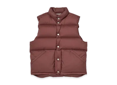 AURALEE Super Light Nylon Ripstop Down Vest "Burgundy"