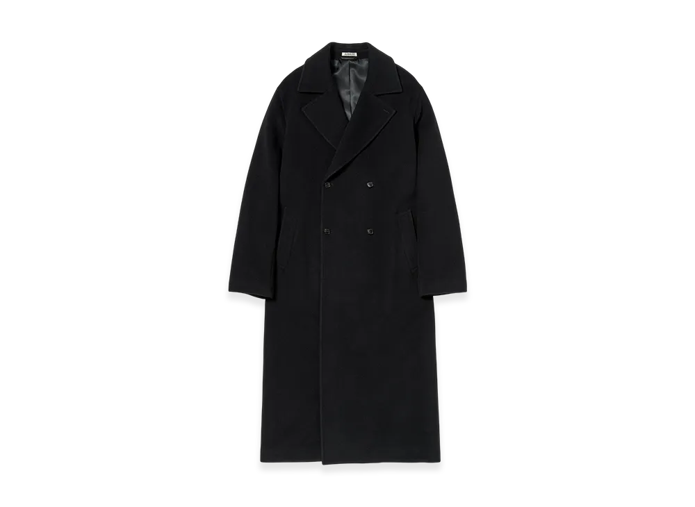 AURALEE Super Fine Wool Mosser Chesterfield Coat "Black"