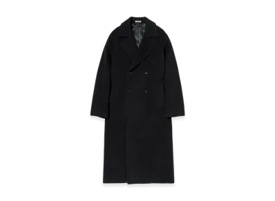 AURALEE Super Fine Wool Mosser Chesterfield Coat "Black"