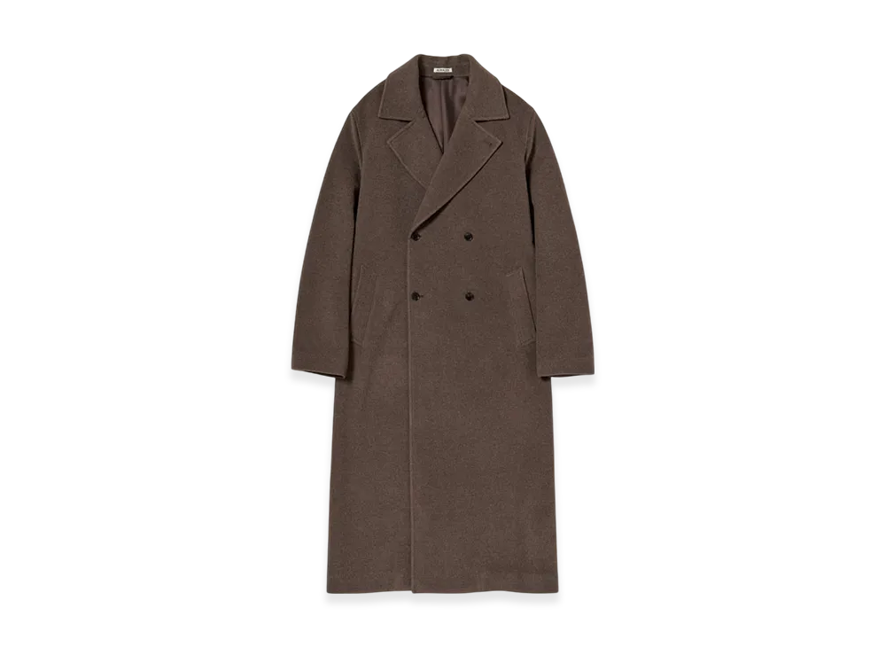 AURALEE Super Fine Wool Mosser Chesterfield Coat "Top Brown"