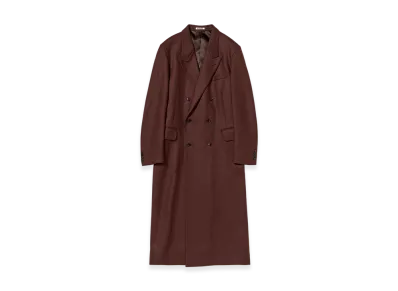 AURALEE Light Melton Chesterfield Coat "Bordeaux"