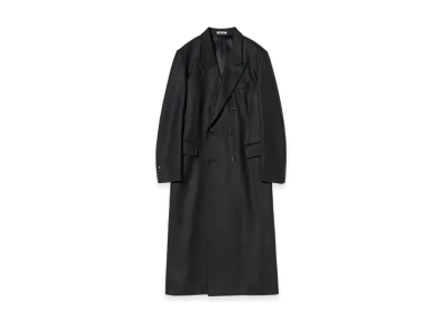 AURALEE Light Melton Chesterfield Coat "Dark Charcoal"