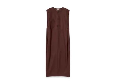 AURALEE Light Melton Sleeveless Dress "Bordeaux"
