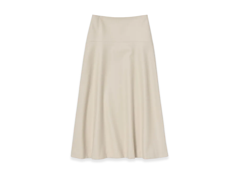 AURALEE Light Melton Skirt "Cream Beige"