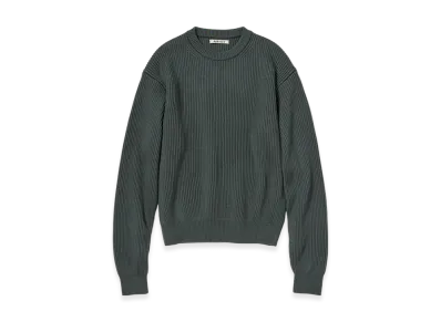 AURALEE Super Fine Wool Soft Rib Knit P/O "Gray"