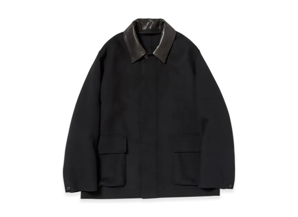 AURALEE Cashmere Melton Hand Sewn Blouson "Black"