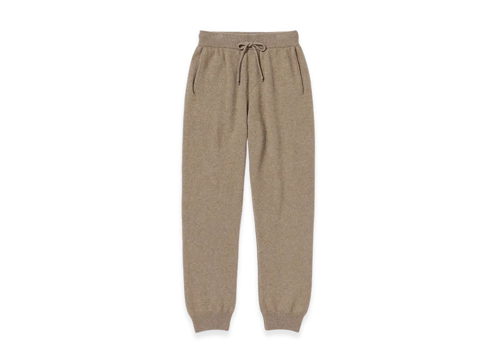 AURALEE Baby Cashmere Knit Pants "Natural Brown"