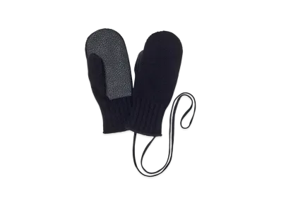 AURALEE Baby Cashmere Knit Mittens "Top Black"