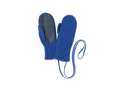 AURALEE Baby Cashmere Knit Mittens "Royal Blue"