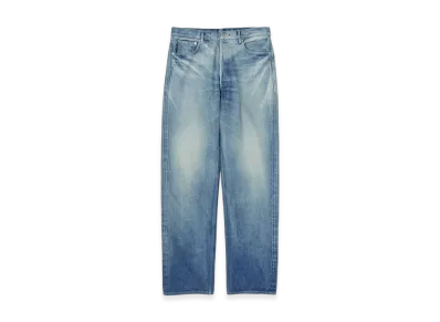 AURALEE Selvedge Faded Heavy Denim Wide Pants "Faded Indigo"