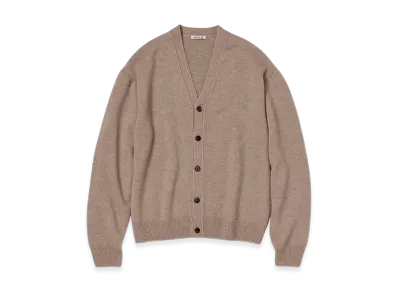 AURALEE Baby Cashmere Knit Cardigan "Natural Brown"