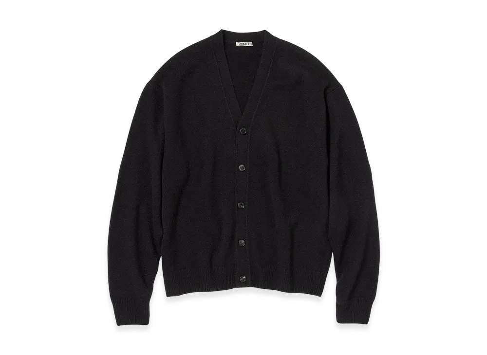 AURALEE Baby Cashmere Knit Cardigan "Top Black"