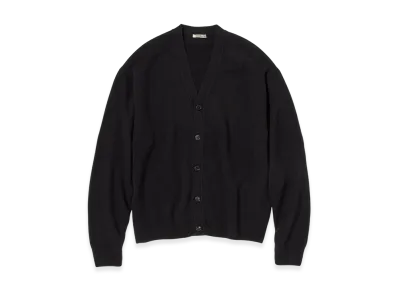 AURALEE Baby Cashmere Knit Cardigan "Top Black"