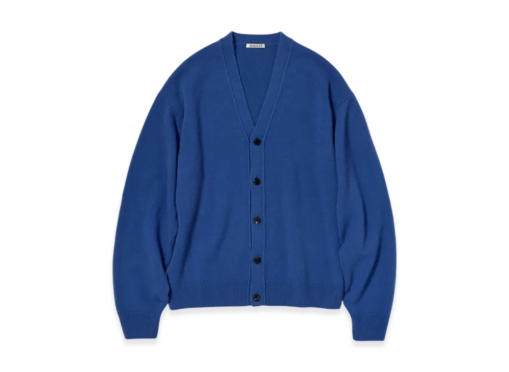 AURALEE Baby Cashmere Knit Cardigan "Royal Blue"