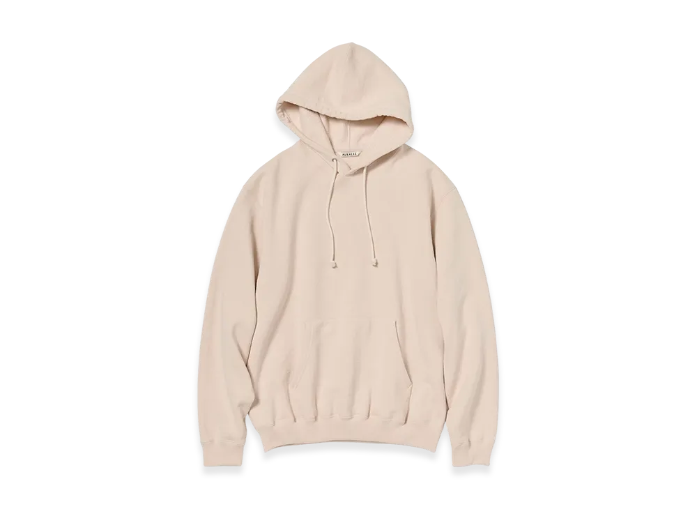 AURALEE Smooth Soft BD Sweat P/O Parka "Dusty Pink"