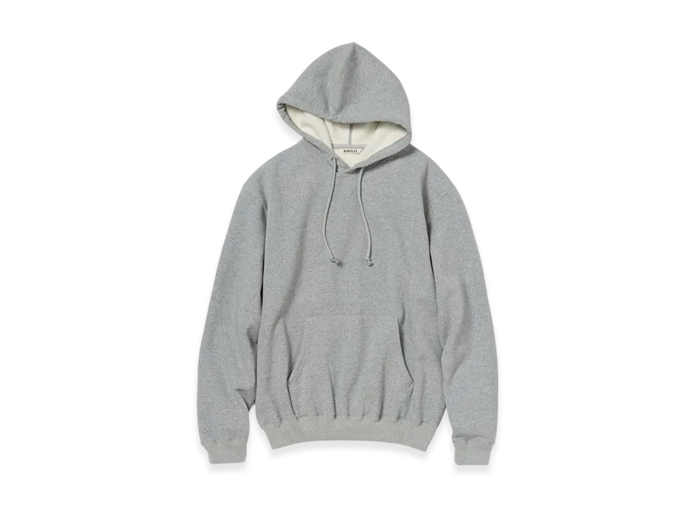 AURALEE Smooth Soft BD Sweat P/O Parka "Top Gray"