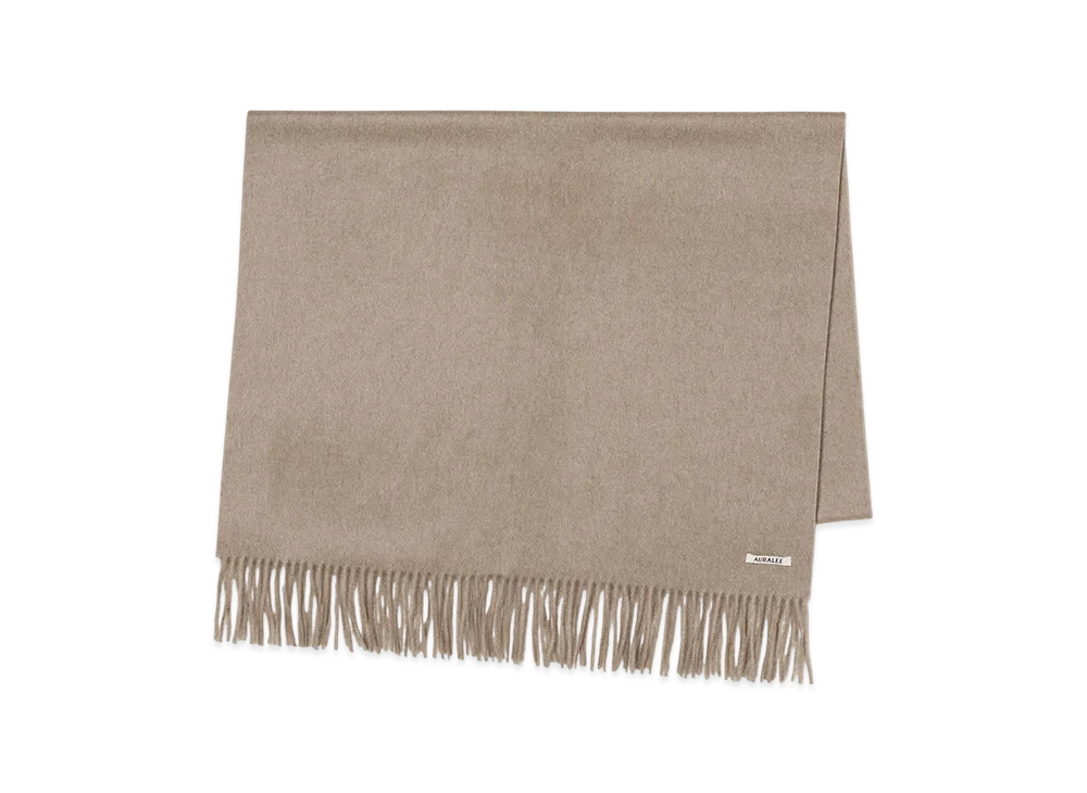 AURALEE Baby Cashmere Wide Stole "Natural Brown"
