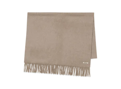 AURALEE Baby Cashmere Wide Stole "Natural Brown"