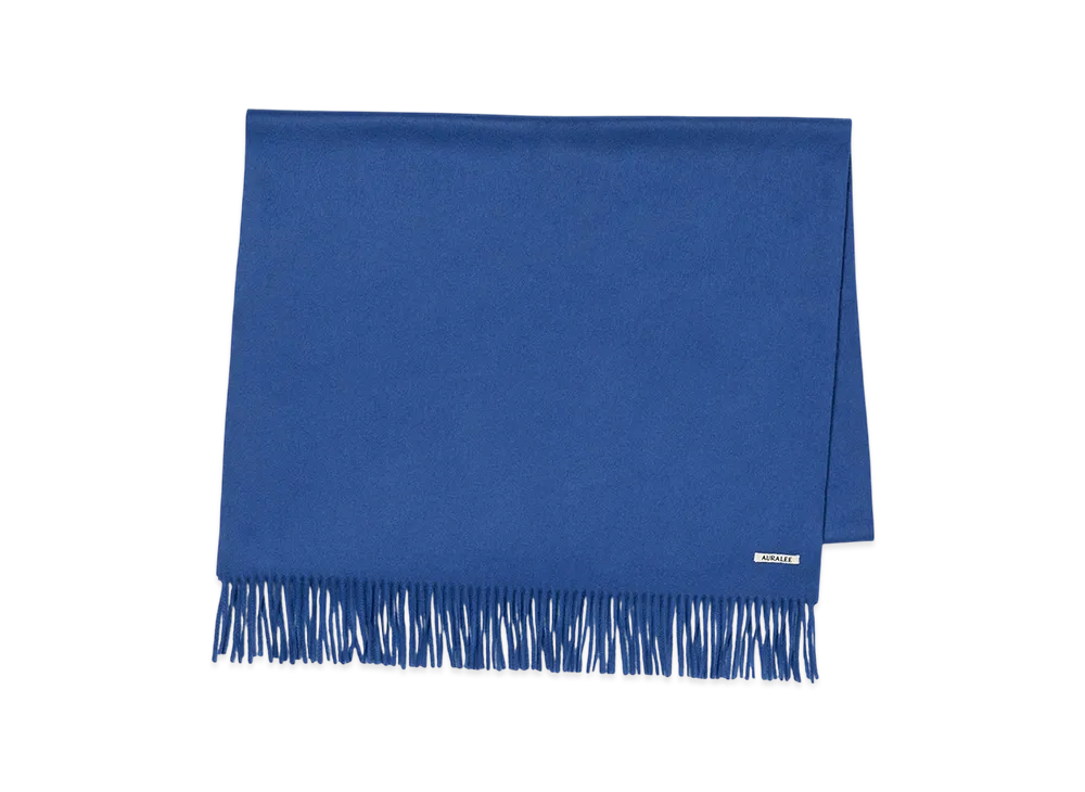 AURALEE Baby Cashmere Wide Stole "Royal Blue"