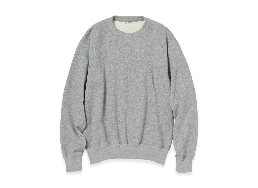 AURALEE Smooth Soft BD Sweat P/O "Top Gray"