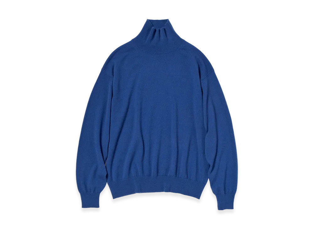 AURALEE Baby Cashmere Knit Turtle "Royal Blue"