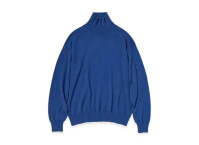 AURALEE Baby Cashmere Knit Turtle "Royal Blue"