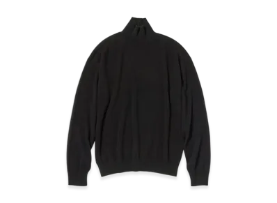 AURALEE Baby Cashmere Knit Turtle "Top Black"