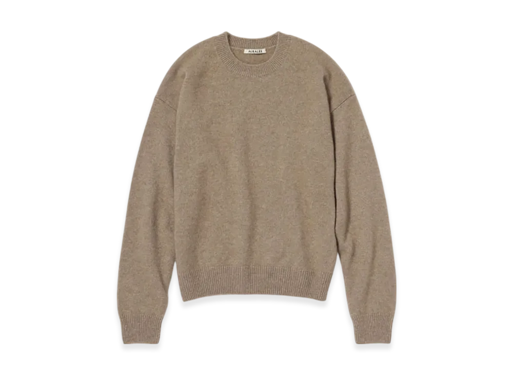 AURALEE Baby Cashmere Knit P/O "Natural Brown"