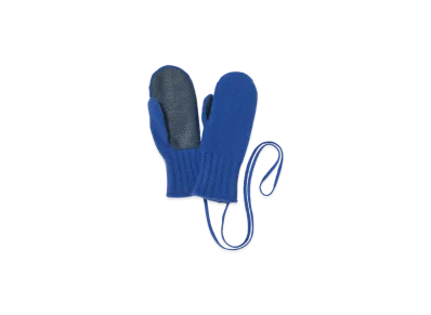 AURALEE Baby Cashmere Knit Mittens "Royal Blue"