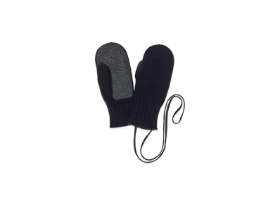 AURALEE Baby Cashmere Knit Mittens "Top Black"