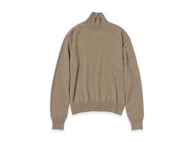 AURALEE Baby Cashmere Knit Turtle "Natural Brown"