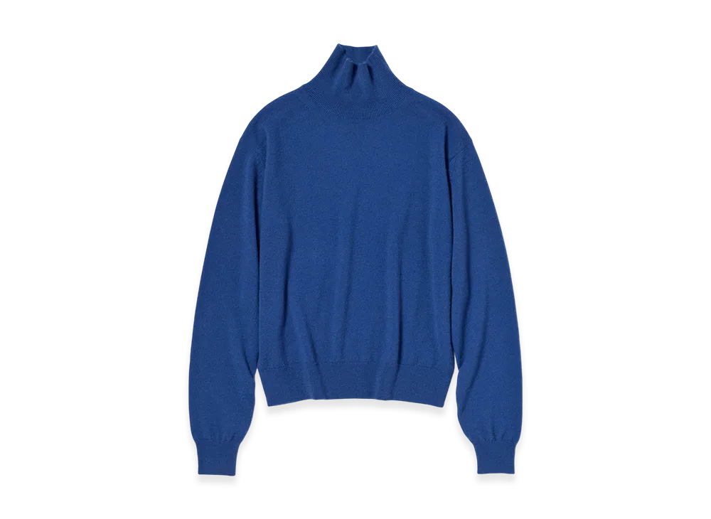 AURALEE Baby Cashmere Knit Turtle "Royal Blue"