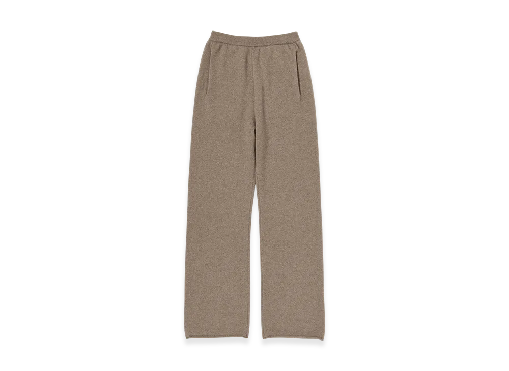 AURALEE Baby Cashmere Knit Pants "Natural Brown"