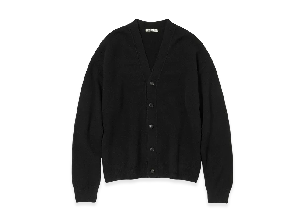 AURALEE Baby Cashmere Knit Cardigan "Top Black"
