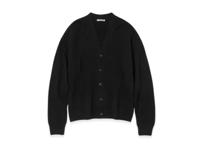 AURALEE Baby Cashmere Knit Cardigan "Top Black"