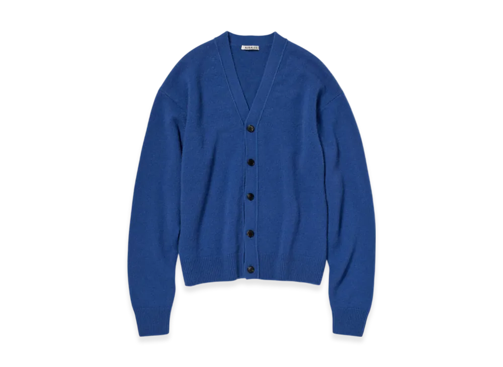 AURALEE Baby Cashmere Knit Cardigan "Royal Blue"
