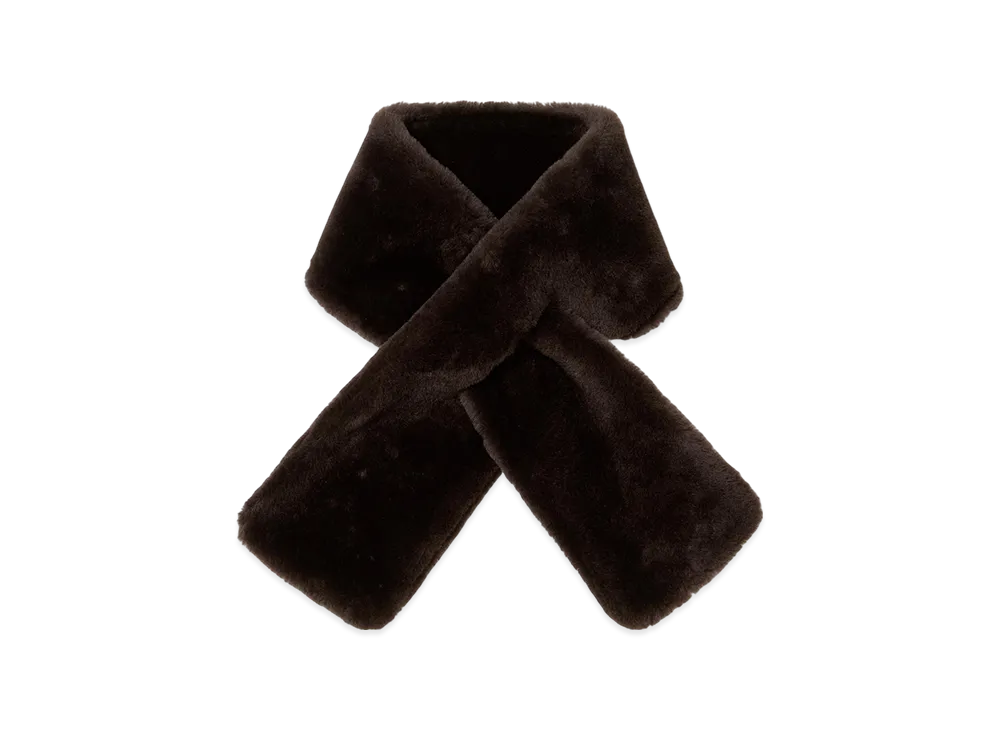 AURALEE Merino Mouton Stole "Dark Brown"