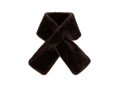 AURALEE Merino Mouton Stole "Dark Brown"