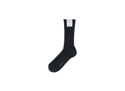 AURALEE Cotton Wool Low Gauge Socks Woman "Dark Navy"