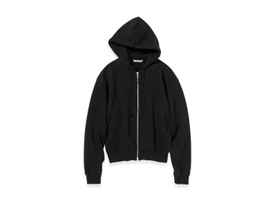 AURALEE Smooth Soft Bd Sweat Zip Parka Woman "Black"