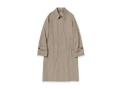 AURALEE Light Wool Max Gabardine Coat "Khaki Beige Chambray"