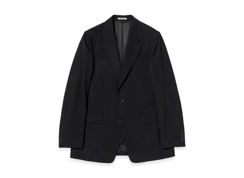 AURALEE Light Wool Max Gabardine Jacket "Top Black"