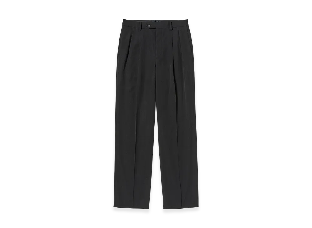 AURALEE Light Wool Max Gabardine Two Tuck Slacks "Top Black"