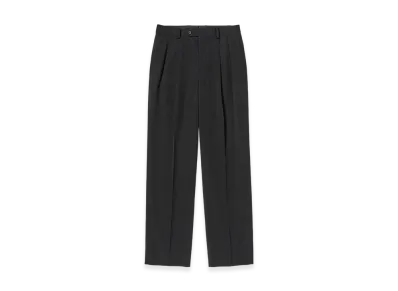 AURALEE Light Wool Max Gabardine Two Tuck Slacks "Top Black"