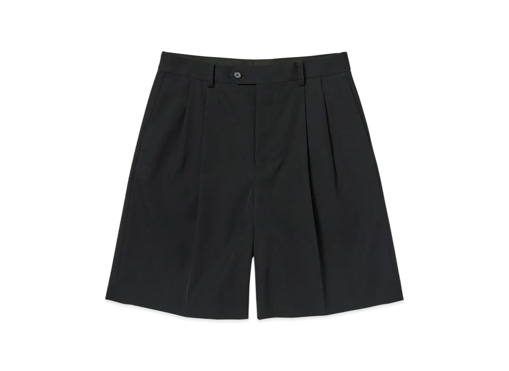 AURALEE Light Wool Max Gabardine Shorts "Top Black"
