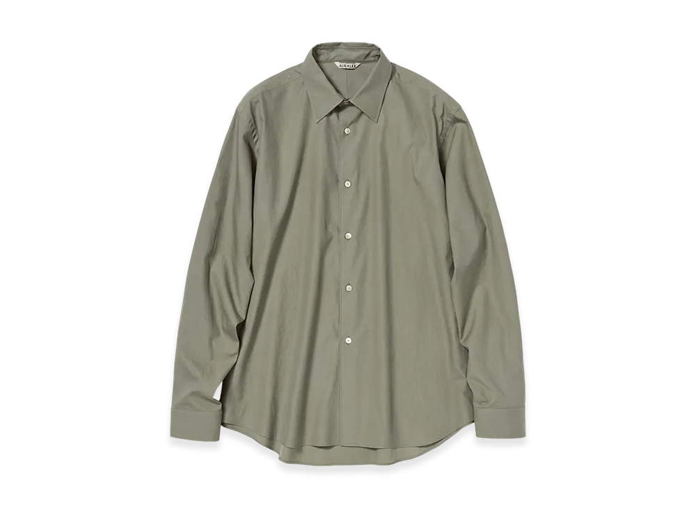 AURALEE Washed Finx Twill Shirt "Olive"